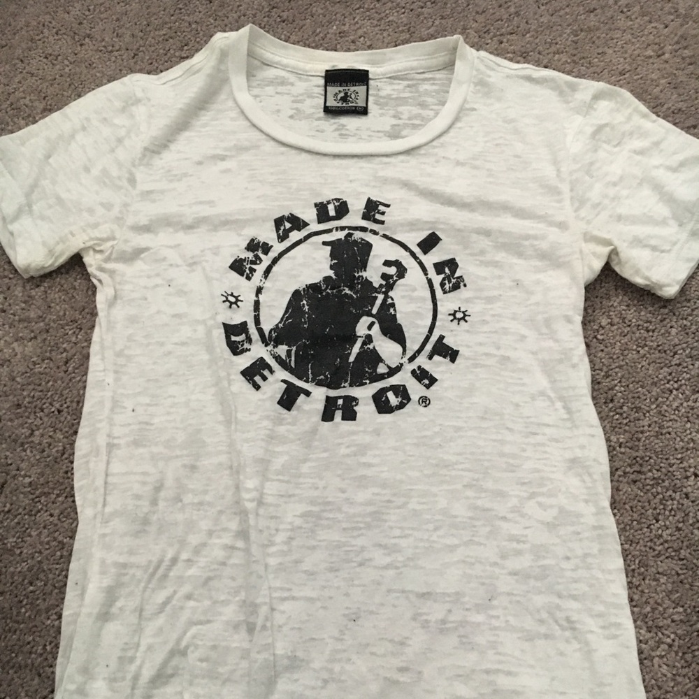 White Made in Detroit tshirt